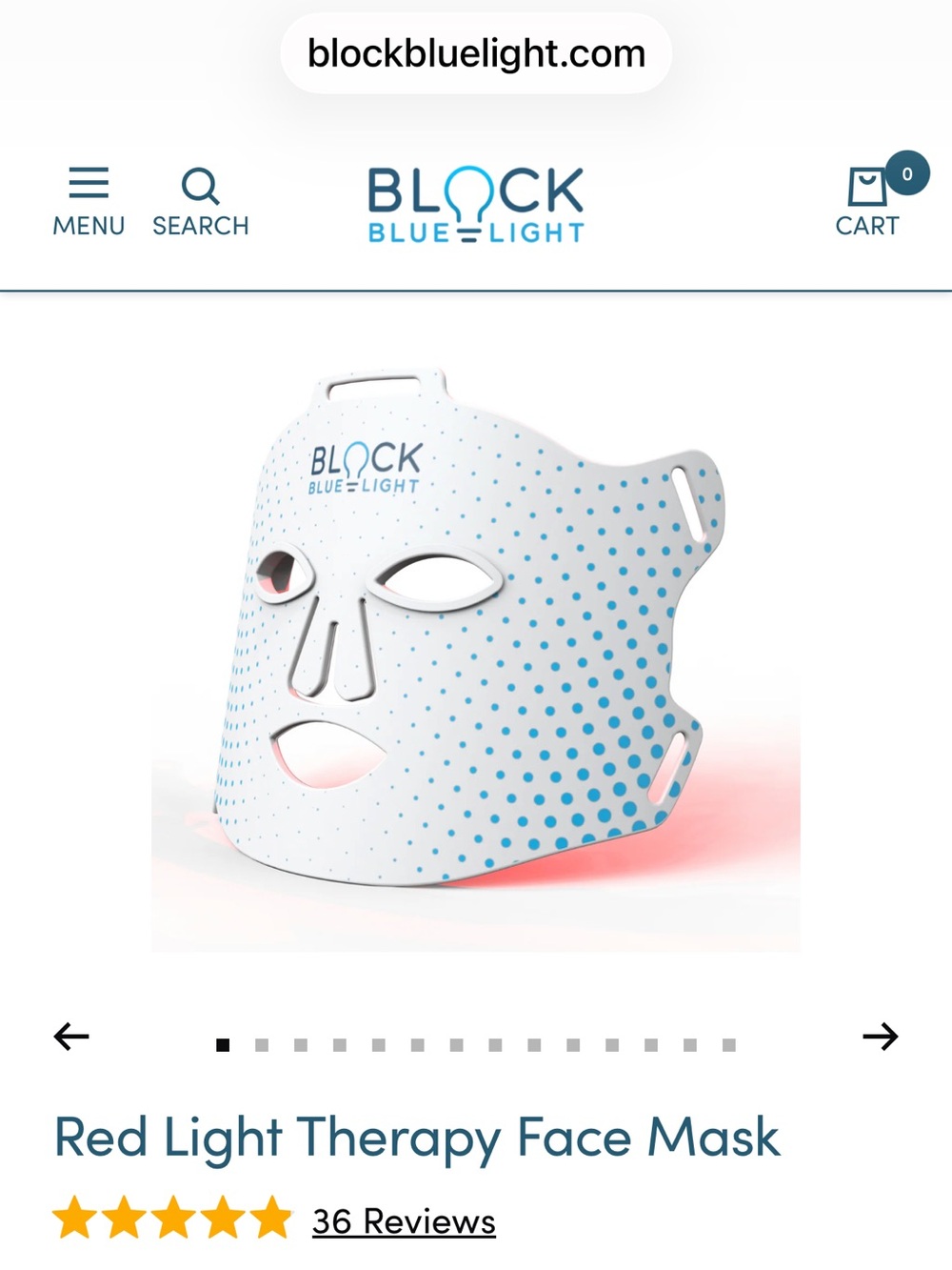 Block Red Light Therapy Mask